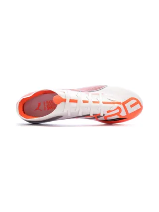 Chaussures de football Blanches/Oranges Homme Puma Ultra 5 Matchs 4