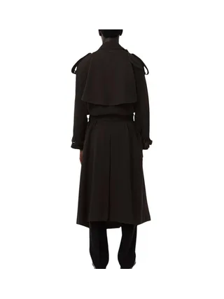 Trench-coat long Marron unisexe Lacoste Runway Wooll 2
