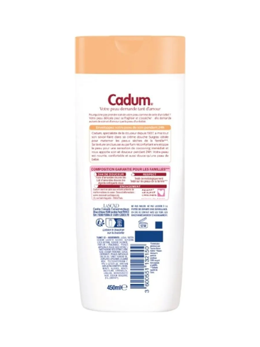 Crème Douche Surgras Lait d'amandes Cadum 450ml 3