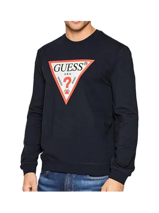 Sweat Marine Homme Guess Triangle Logo 1