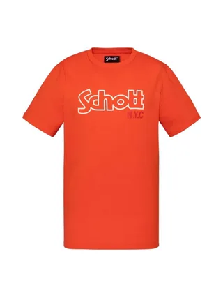 T-Shirt Orange Garçon Schott VINTAGE 1