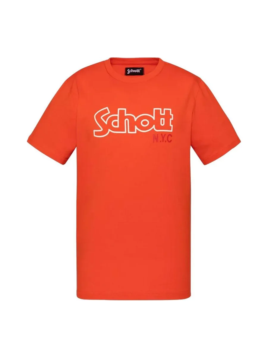 T-Shirt Orange Garçon Schott VINTAGE 1