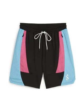 Short de basketball Noir/Bleu/Rose Homme Puma Scoot X Nl 1