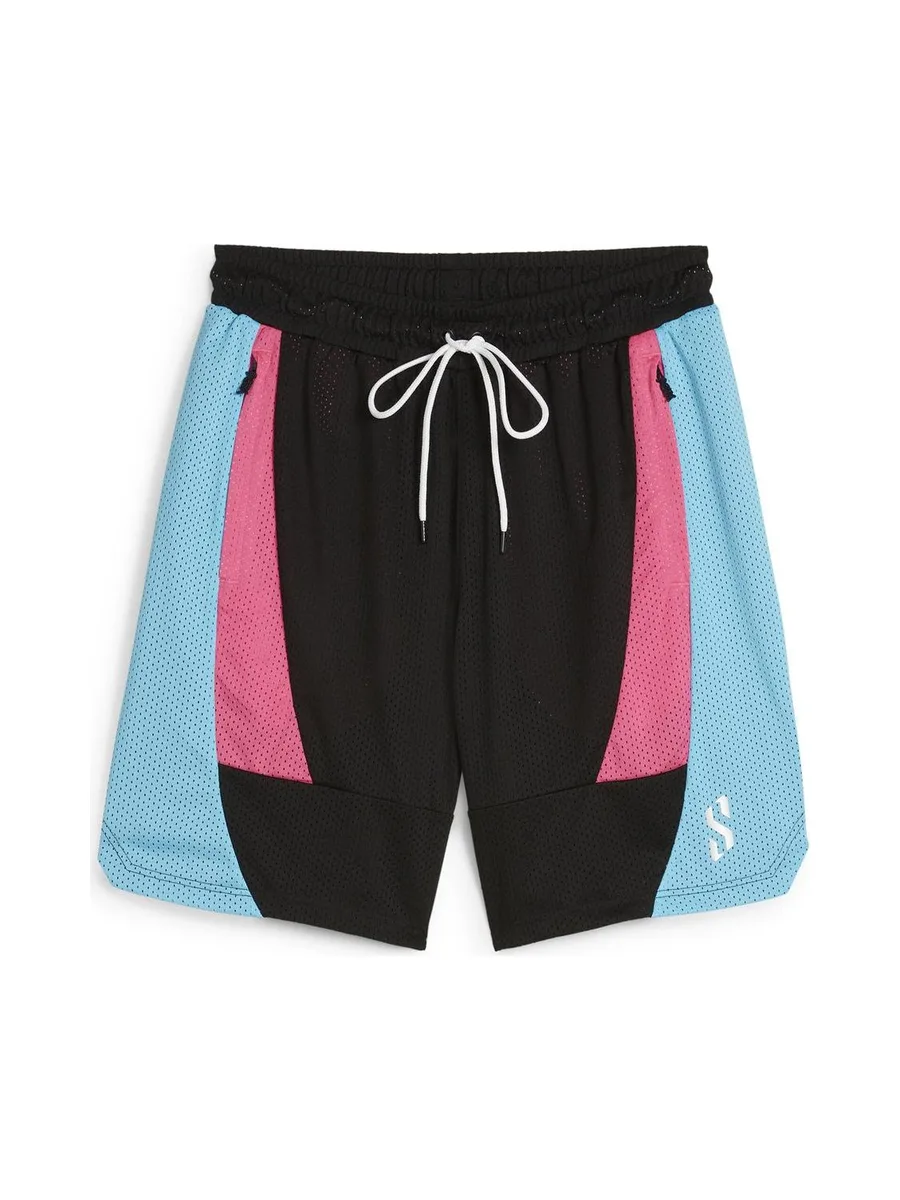 Short de basketball Noir/Bleu/Rose Homme Puma Scoot X Nl 1