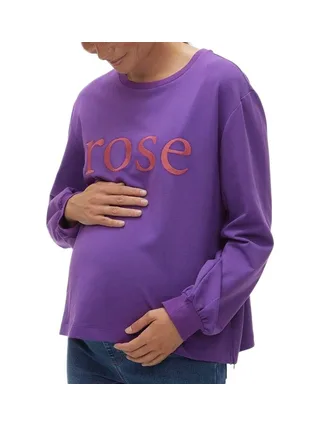 Sweat de Grossesse Violet/Rose Femme Mamalicious 20019378 1