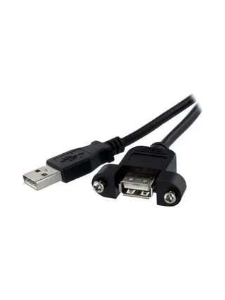30cm Panel Mount USB Cable A to A - F/M 1