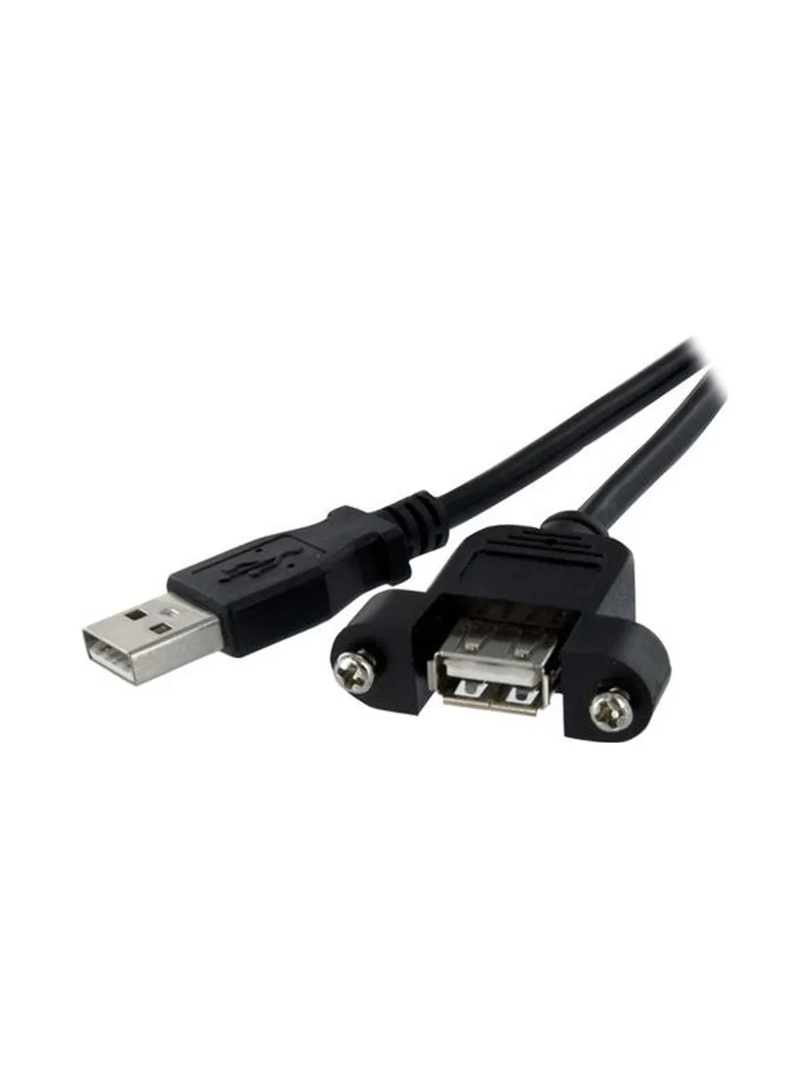 30cm Panel Mount USB Cable A to A - F/M 1