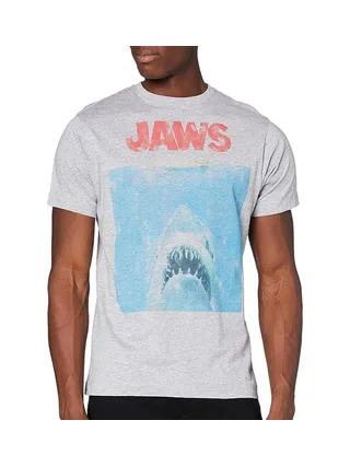 T-Shirt Gris Homme Jaws Movie Poster 1