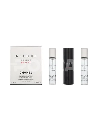 Chanel Allure Homme Sport Giftset 60ml - 2x Edt Spray Refill 20Ml/ 1 Edt Spray 20ML 1