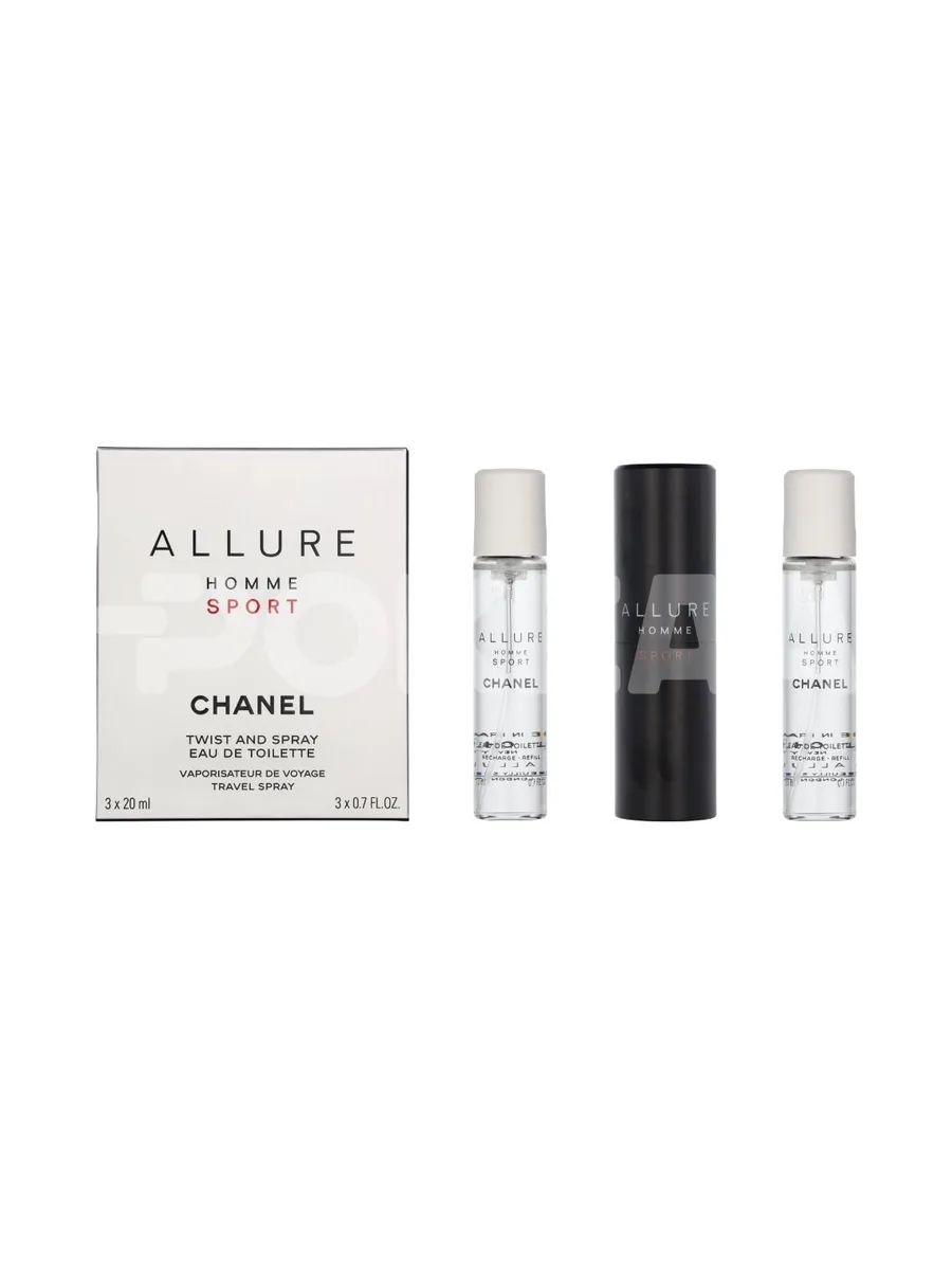 Chanel Allure Homme Sport Giftset 60ml - 2x Edt Spray Refill 20Ml/ 1 Edt Spray 20ML 1