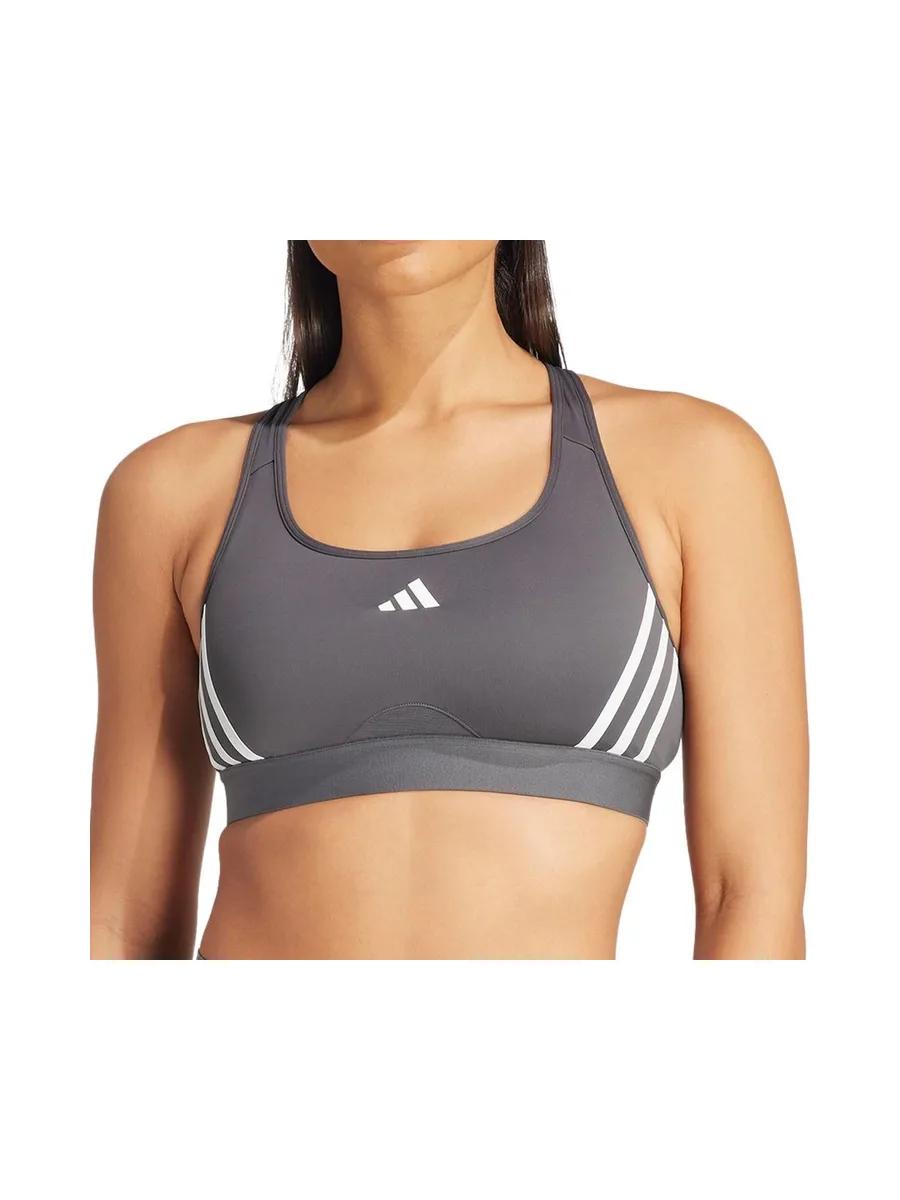 Brassière Gris Femme Adidas Powerimpact Train 2