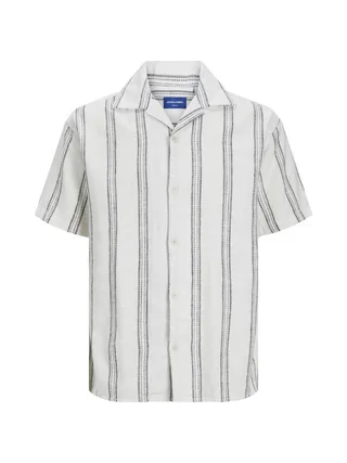 Chemisette Rayures Blanc/Bleu Homme Jack & Jones Cabana 3