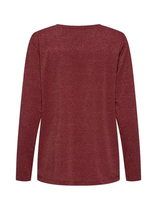 T-shirt Bordeaux Femme Only Harly ML 2