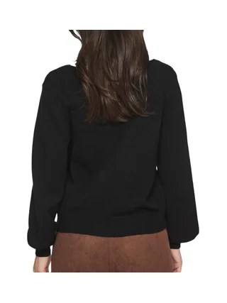 Pull Noir Femme Vila Viril Rev 2