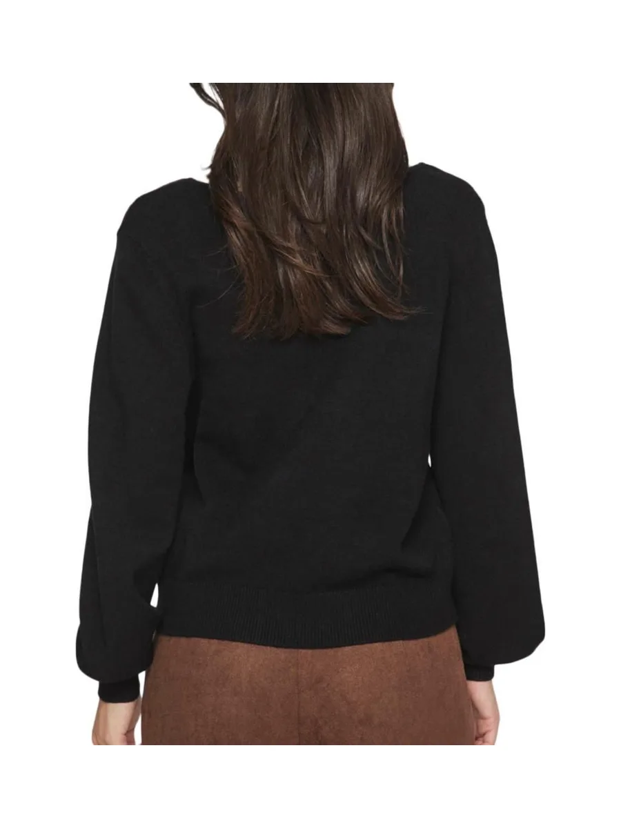 Pull Noir Femme Vila Viril Rev 2