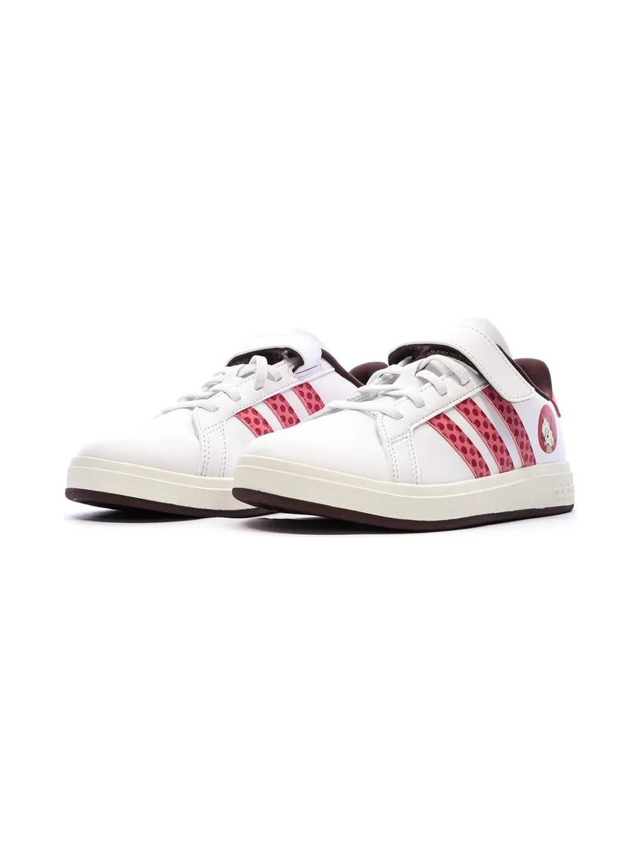 Baskets Blanches/Rouges Fille Adidas Grand Court Minnie 6
