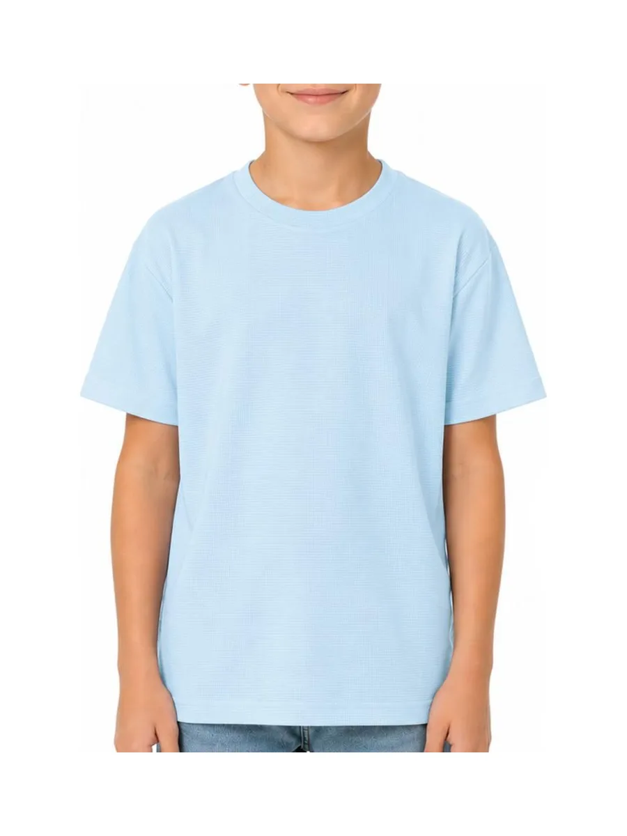 T-Shirt Bleu Clair Garçon Paname Brothers Poly Indigo 1