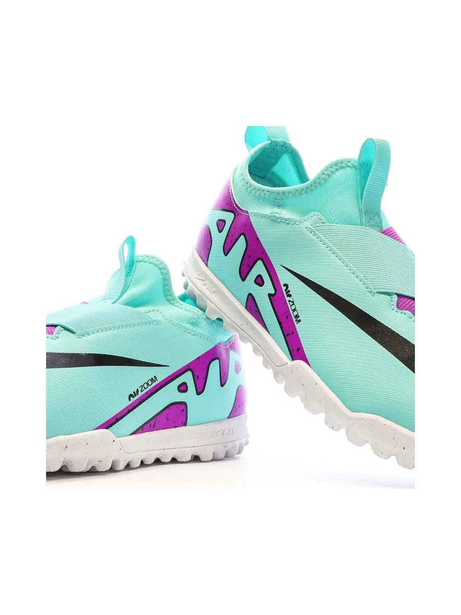 Chaussures de Football Turquoise Junior Nike Jr Zoom Vapor 15 Academy TF 8