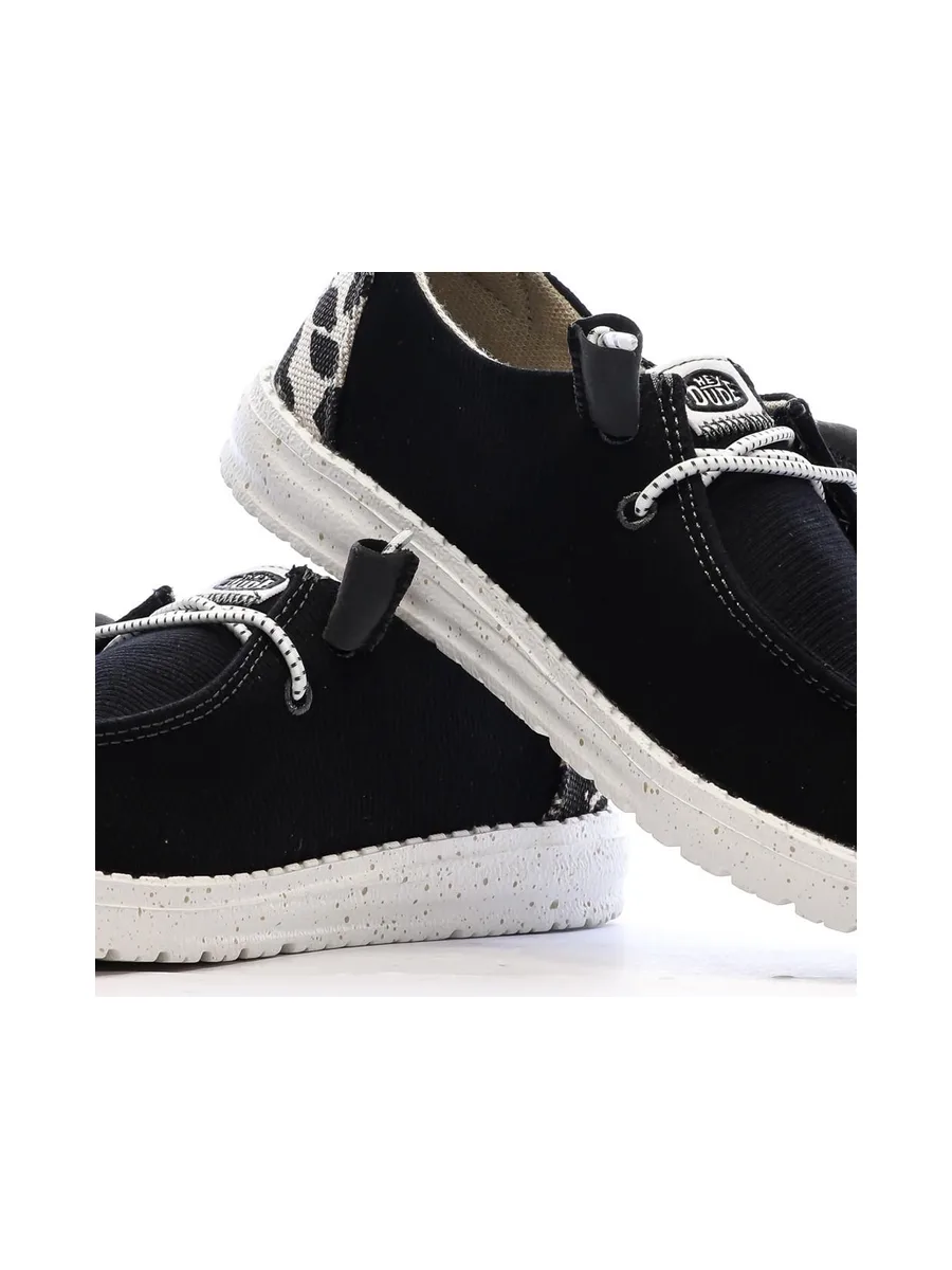 Chaussures Noir Femme Hey Dude Blackleopard 8
