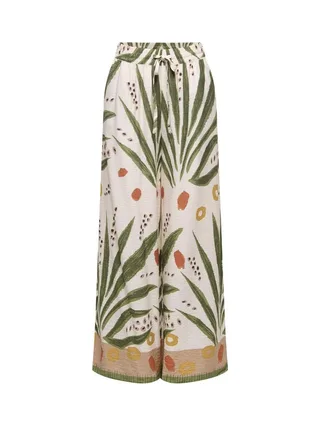 Pantalon fluide Beige/Vert/Orange Femme JDY Nellie 1