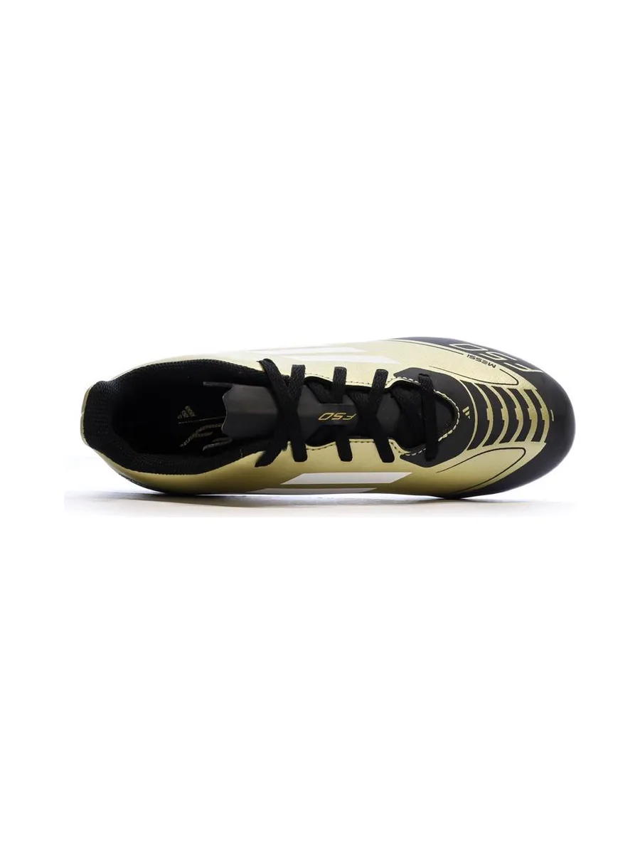 Chaussures de football Noires/Dorés Garçon Adidas Messi 4