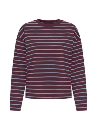 T-Shirt Manches Longues Marron/Bleu Femme Only Happy 1