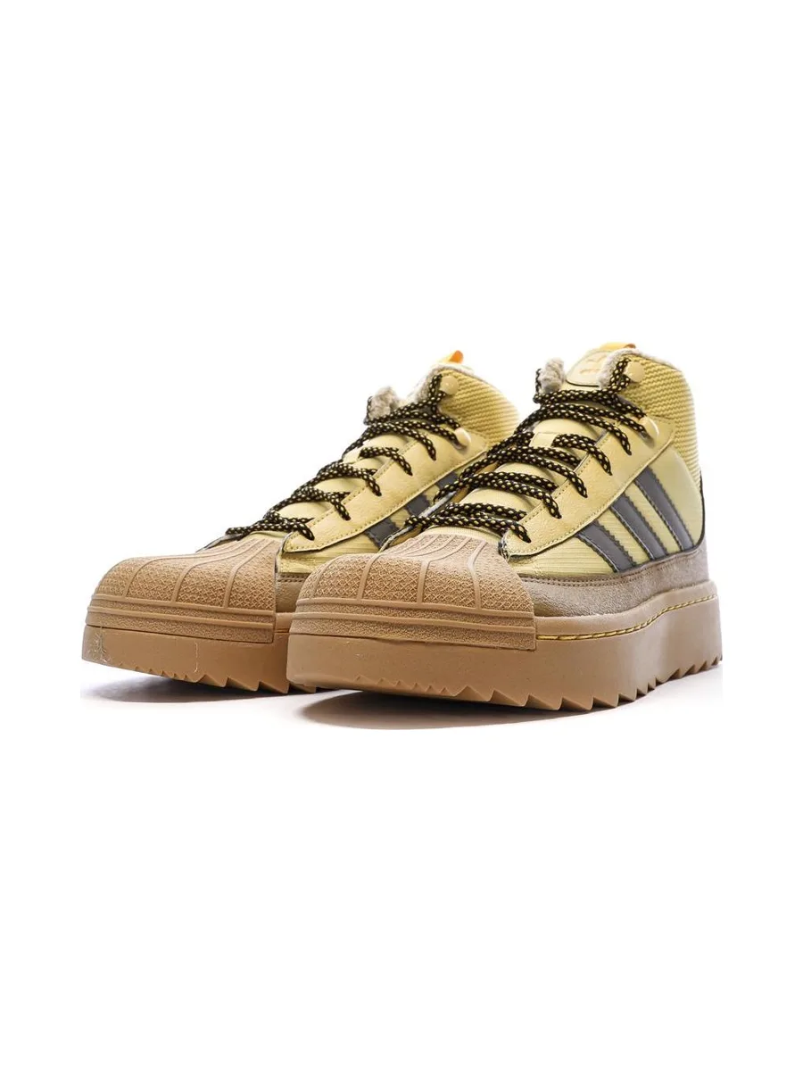 Baskets Camel/Jaune Femme Adidas Superstar Winter 7