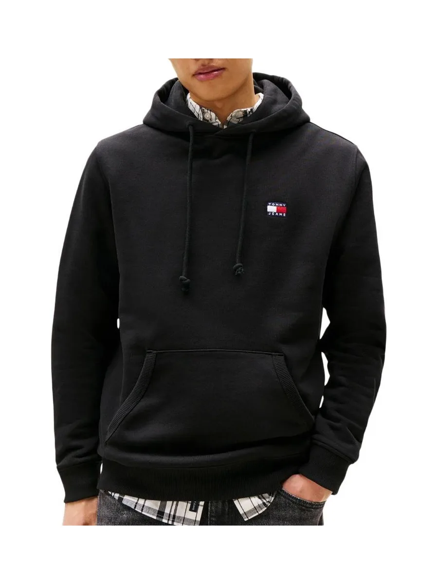 Sweat à Capuche Noir Homme Tommy Hilfiger TJM Reg Badge 2