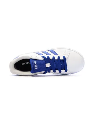 Baskets Blanc/Bleu Garçon Junior Adidas Grand Court 2.0 4