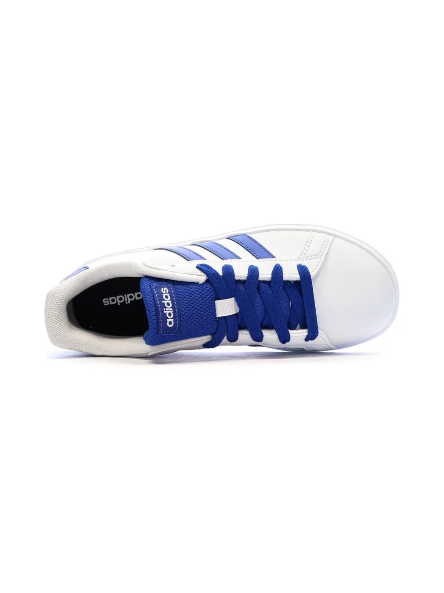 Baskets Blanc/Bleu Garçon Junior Adidas Grand Court 2.0 5