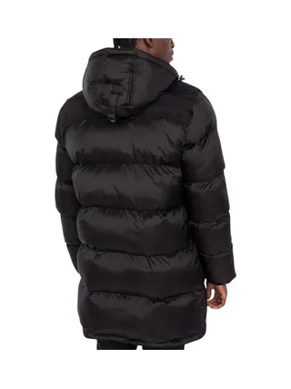 Doudoune longue noire à capuche Noir Homme Schott MICKS 3