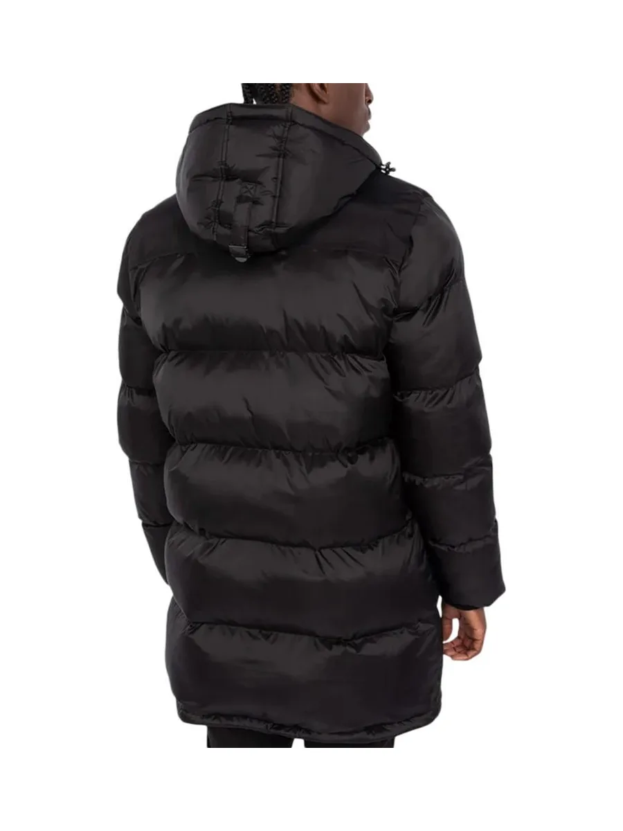 Doudoune longue noire à capuche Noir Homme Schott MICKS 4