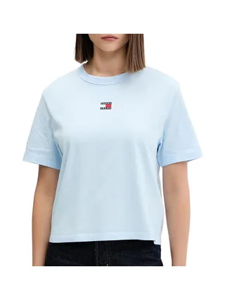 T-Shirt Bleu Femme Tommy Hilfiger Badge1 1