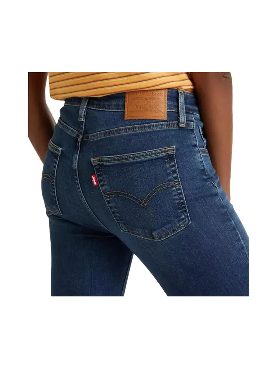 Jeans 725 Bleu Brut Femme Levi's Rise Bootcut Dark 3