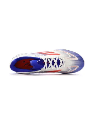 Chaussures de Foot Blanc/Bleu Adidas F50 League TF J 4