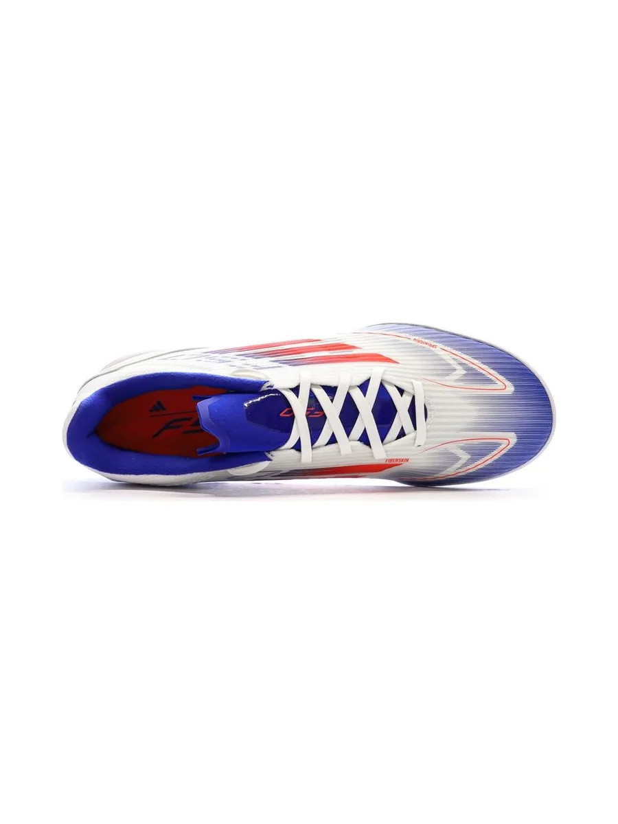 Chaussures de Foot Blanc/Bleu Adidas F50 League TF J 5