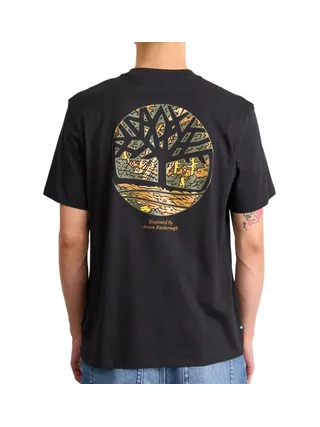T-Shirt Noir Homme Timberland Illustrated 2