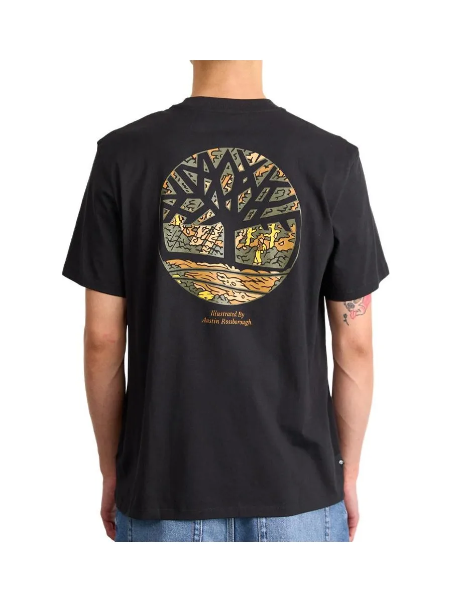 T-Shirt Noir Homme Timberland Illustrated 3