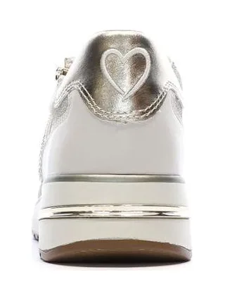 Baskets Gris Perle Femme Marco Tozzi Cream 3