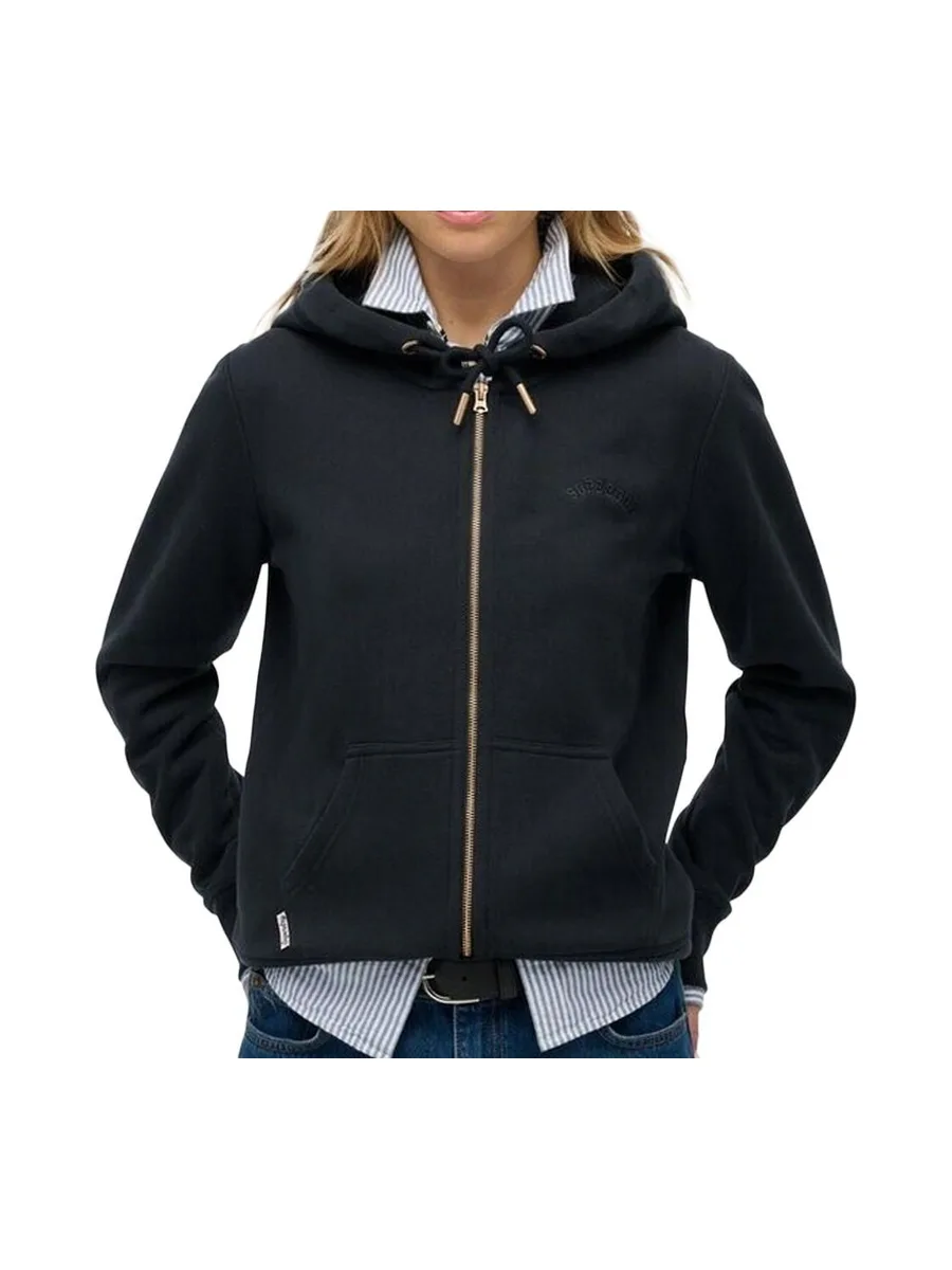 Sweat Marine Femme Superdry Essential Logo Ziphood Hb 1