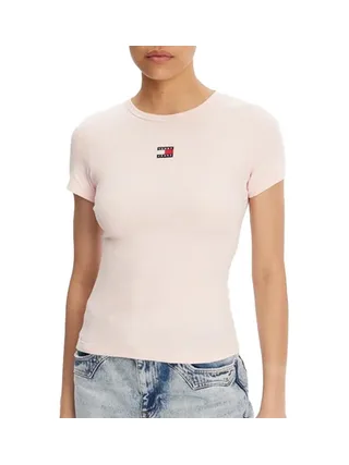 T-Shirt Rose Femme Tommy Hilfiger Badge 1