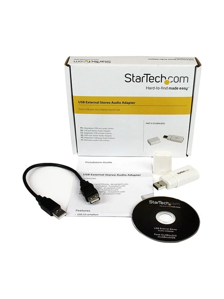 USB to Stereo Audio Adapter Converter 6