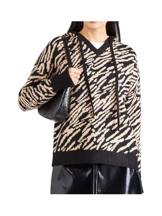 Pull Marron/Noir Femme Morgan MBANC 1