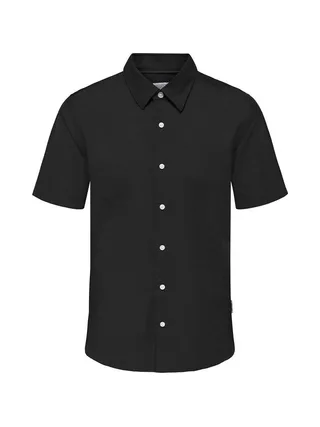 Chemise Manches Courtes Noire Homme Only & Sons Cantley 1