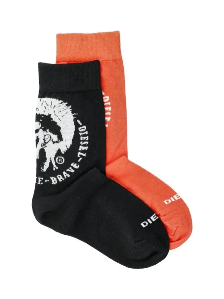 2x Paires Chaussettes Noire/Rouge Garçon Diesel J00186 1
