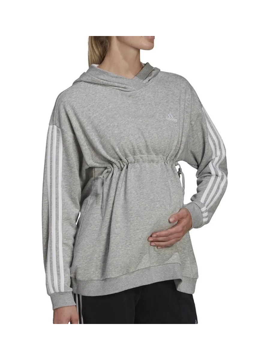 Sweat à Capuche Gris Femme Adidas Maternité 2