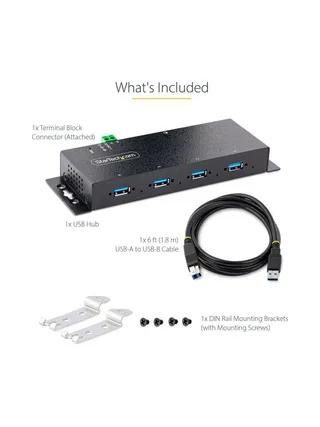 4-Port Industrial USB 3.0 Hub Metal 11