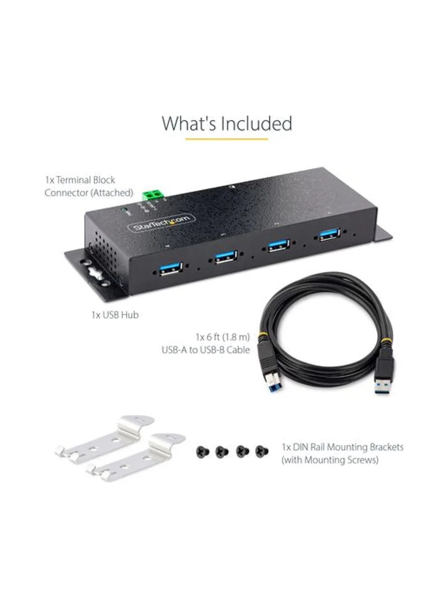 4-Port Industrial USB 3.0 Hub Metal 11