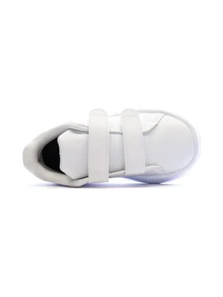 Baskets Blanches/Noir Garçon/Fille bébé Adidas Advantage 4