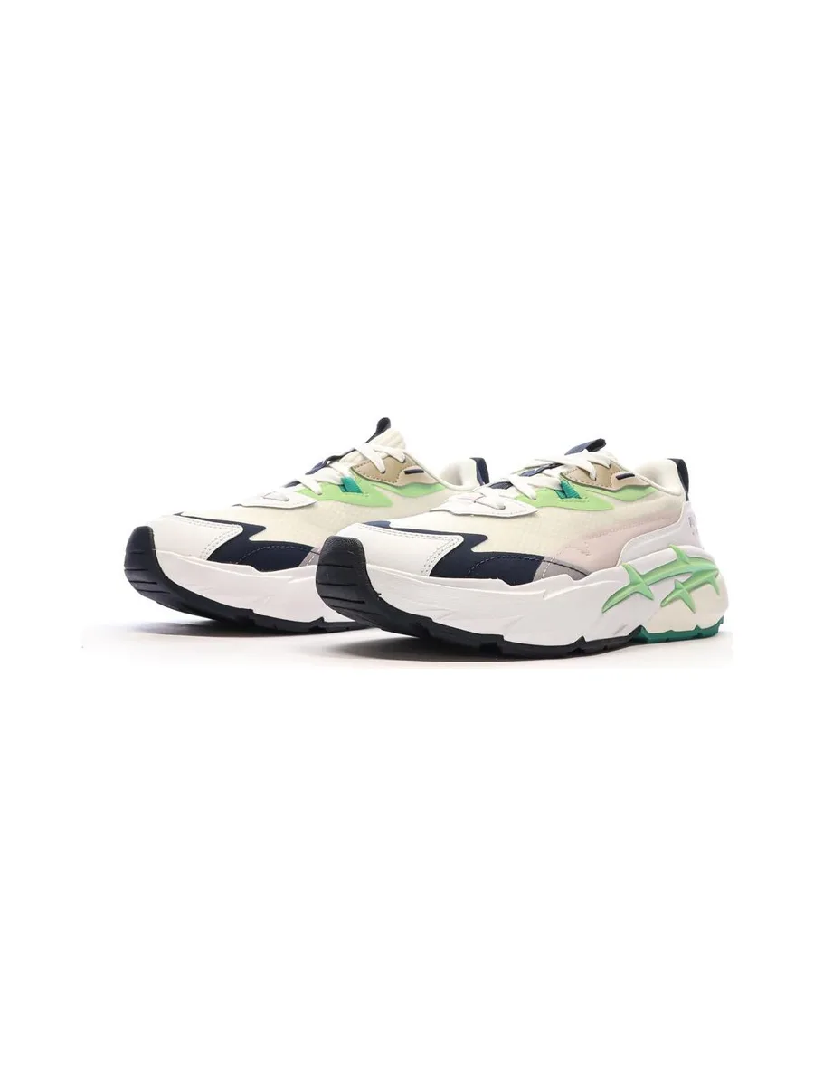 Baskets Blanches/Vertes Femme Puma Spina 6